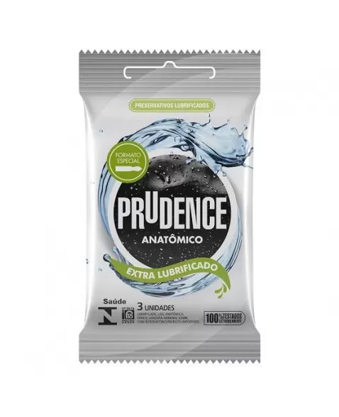 PRESERVATIVO PRUDENCE C/3 ANATOMICO EXTRA LUBRIFICADO