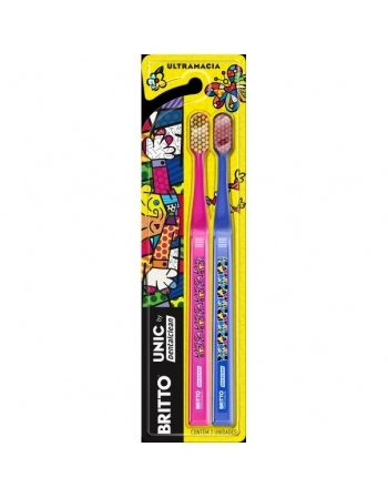 ESCOVA DENTAL UNIC ROMERO BRITTO ULTRA MACIA C/2UN DENTALCLEAN