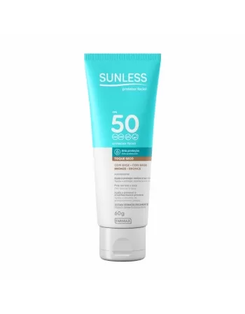 PROTETOR SOLAR FACIAL FPS50 C/ BASE BRONZE 60G SUNLESS