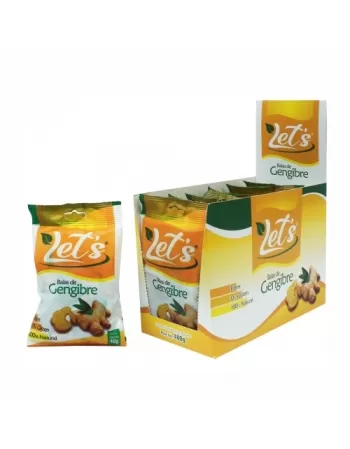 BALA DE GENGIBRE NATURAL DISPLAY C/12X40G LETS