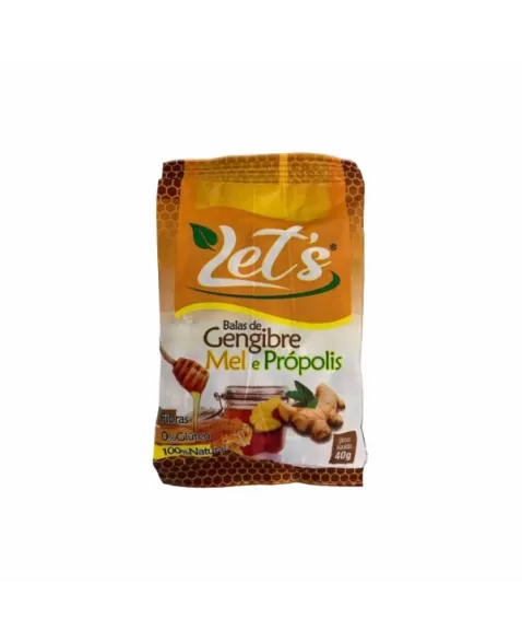 BALA DE GENGIBRE MEL E PROPOLIS C/30X40G LETS