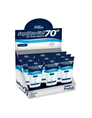 ALCOOL GEL SEPTPRO 50G BISNAGA DISPLAY C/9