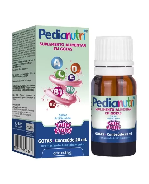 PEDIANUTRI SUPLEMENTO ALIMENTAR GOTAS 20ML TUTTI FRUTTI.