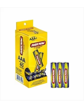 PILHAS TIPO AAA (PALITO) DISPLAY C/10X4 UN RAYOVAC