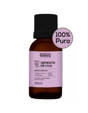 OLEO SEMENTE DE UVA PURO 30ML FARMAX..