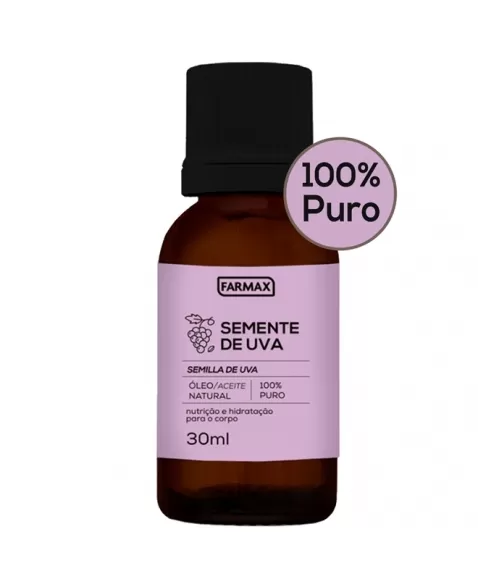 OLEO SEMENTE DE UVA PURO 30ML FARMAX..