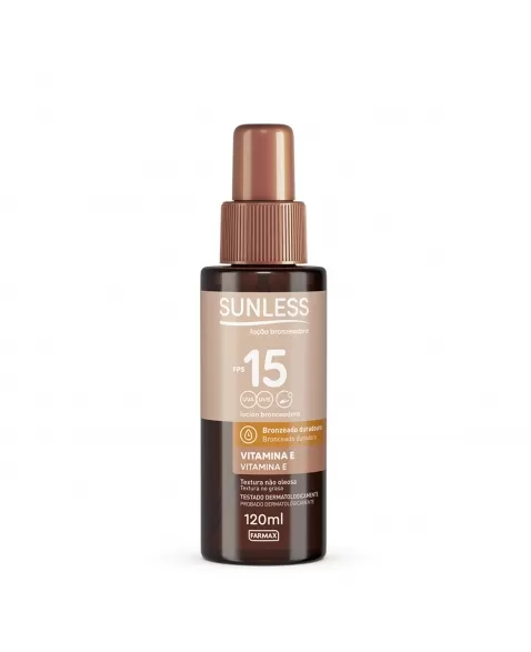 LOCAO BRONZEADORA CREME FPS15 120ML SUNLESS