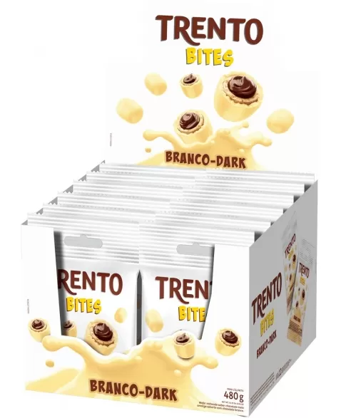 WAFER TRENTO BITES BRANCO DARK DISPLAY C/12UNX40G