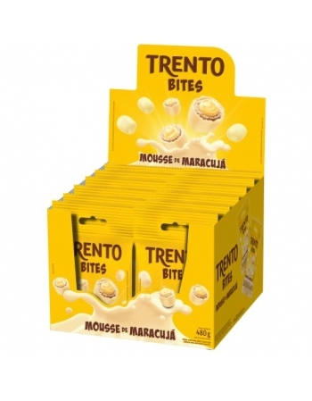 WAFER TRENTO BITES MOUSSE DE MARACUJA DISPLAY C/12UNX40G