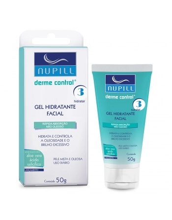 GEL HIDRATANTE FACIAL ANTI ACNE DERME CONTROL 50G NUPILL