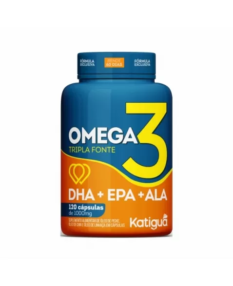 OMEGA 3 TRIPLA FONTE 1000MG C/120 CAPS KATIGUA