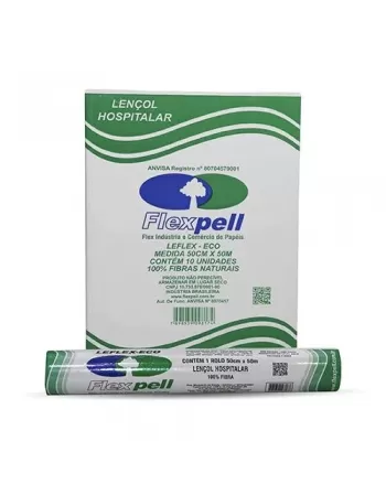 PAPEL LENCOL 50CMX50M 100% FIBRA LEFLEX-ECO