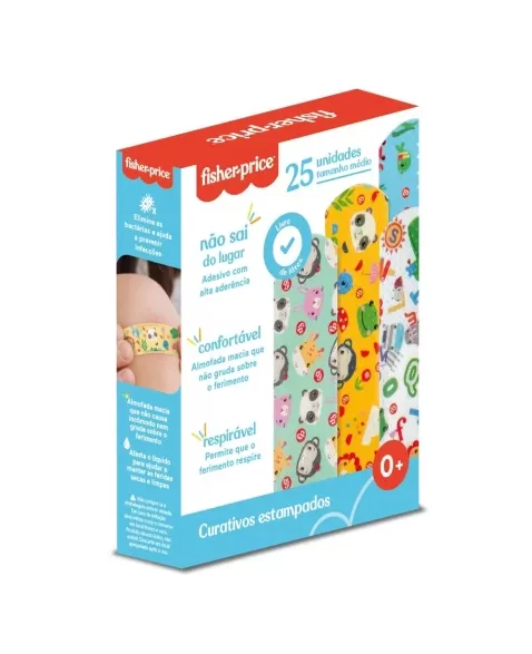 CURATIVO FISHER PRICE ESTAMPADO C/25UN