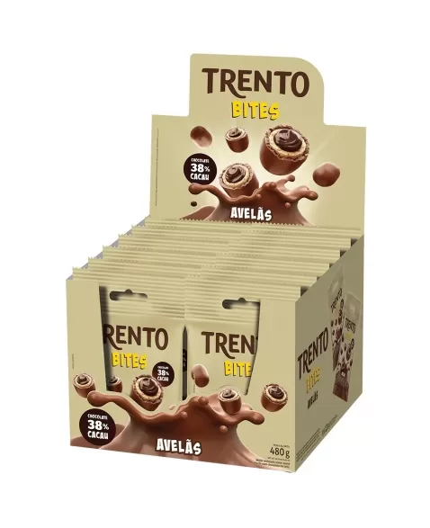 WAFER TRENTO BITES AVELA AO LEITE DISPLAY C/12UNX40G