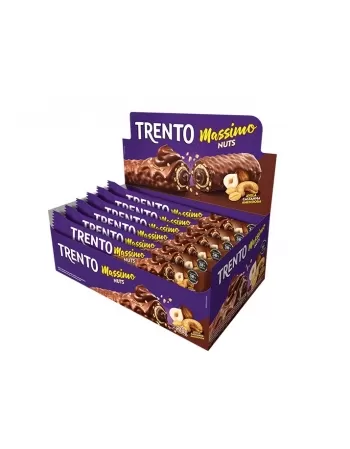 WAFER TRENTO MASSIMO NUTS AO LEITE DISPLAY C/16UNX30G