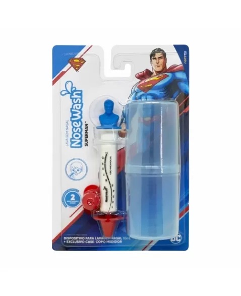 KIT NOSEWASH P/ LAVAGEM NASAL 10ML SUPERMAN+CASE MEDIDOR