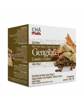 CHA C/10 SACHES GENGIBRE CANELA E CRAVO 15G