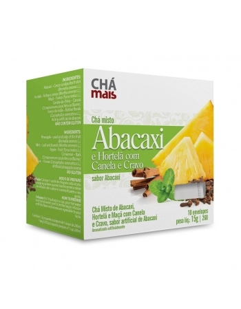 CHA C/10 SACHES ABACAXI E HORTELA COM CRAVO E CANELA 15G