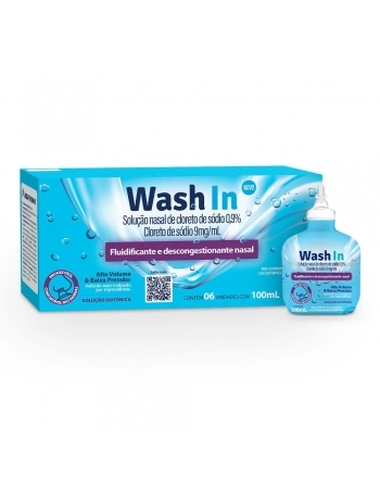 WASH IN SOLUCAO NASAL CLORETO DE SODIO 0,9% 100ML C/6 FRASCO