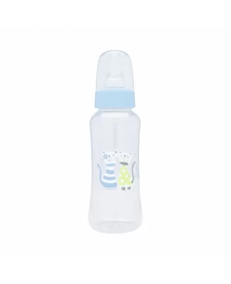 MAMADEIRA BICO SILICONE REDONDO 240ML R1060/01 AZUL