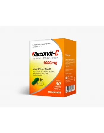 ASCORVIT-C 1000MG C/30 CAPS (VITAMINA C+ZINCO)