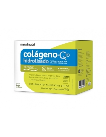 COLÁGENO VERISOL + Q10 SACHÊ - LIMÃO SICILIANO 30 X 5G MAXINUTRI