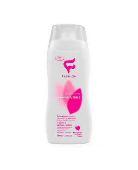 SABONETE LIQUIDO FEMININO MORANGO 180 ML FASHION