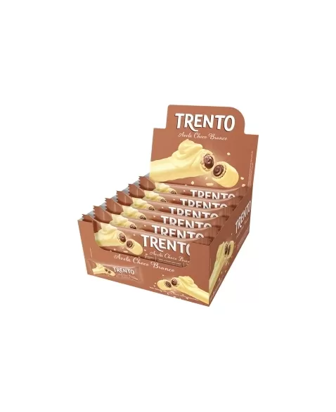 WAFER TRENTO AVELAS CHOCOLATE BRANCO DISPLAY C/16UNX32G