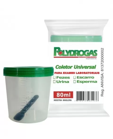 COLETOR UNIVERSAL 80ML (SACO) POLYDROGAS