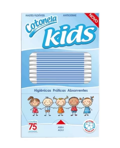 HASTES FLEXIVEIS COTONELA KIDS C/75 AZUL