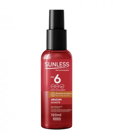 OLEO BRONZEADOR URUCUM FPS6 SUNLESS 120ML