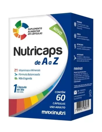 NUTRICAPS SUPLEMENTO VIT E MINERAL C/60