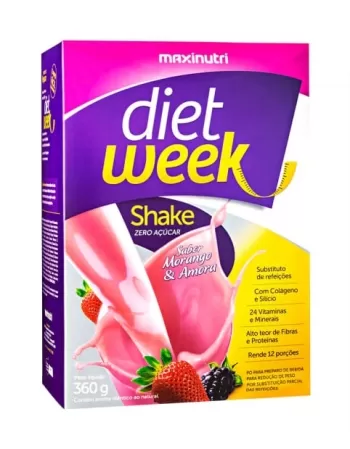 DIET WEEK SHAKE 360GR MORANGO E AMORA