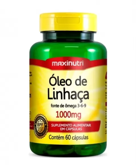 OLEO DE LINHACA 1G C/60 CAPS MAXINUTRI