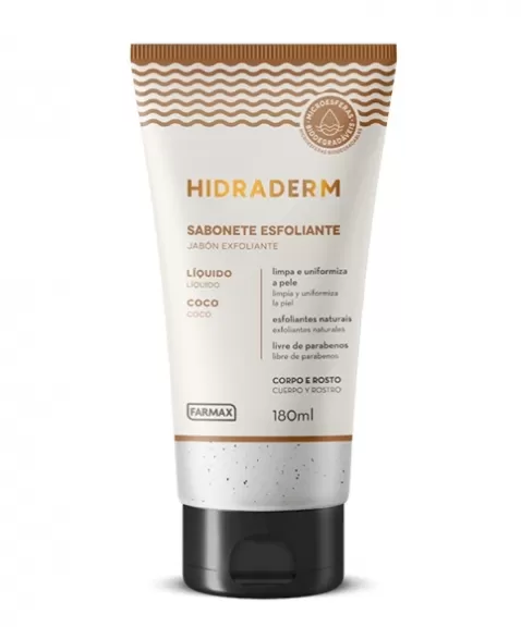 SABONETE LIQUIDO ESFOLIANTE COCO 180ML HIDRADERM..