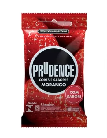 PRESERVATIVO PRUDENCE C/3 MORANGO