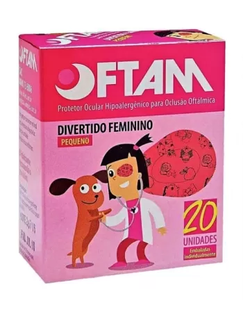 OFTAM PROTETOR OCULAR DIVERTIDO FEMININO C/20 PEQ