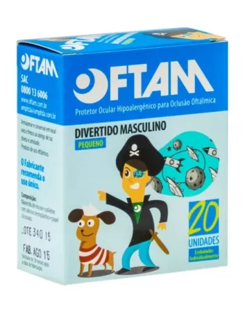 OFTAM PROTETOR OCULAR DIVERTIDO MASCULINO C/20 PEQ