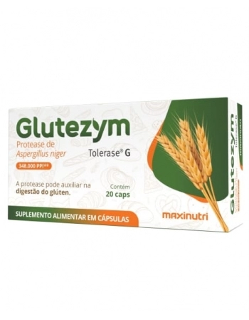 GLUTEZYM (PROTEASE) - 348.000 PPI - CX. C/ 20 CÁPSULAS MAXINUTRI