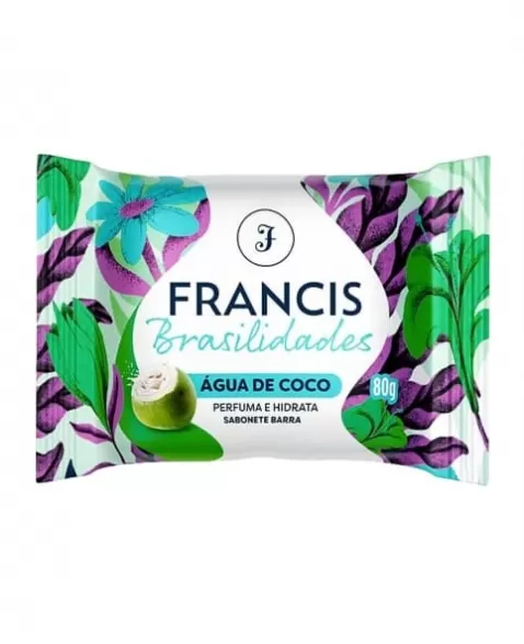 SABONETE BARRA BRASILIDADES ÁGUA DE COCO 80G FRANCIS