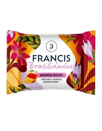 SABONETE BARRA BRASILIDADES MANGA ROSA 80G FRANCIS