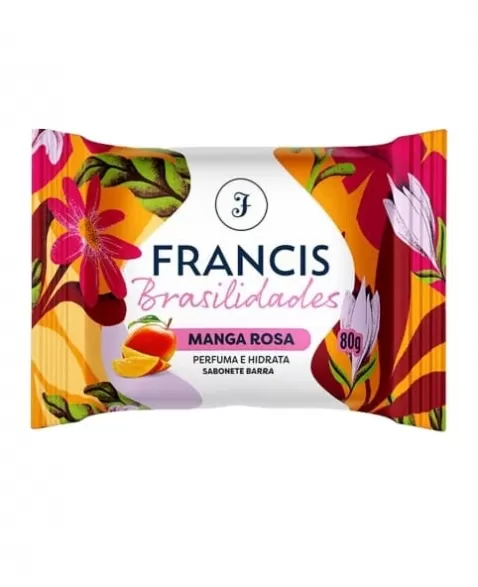 SABONETE BARRA MANGA ROSA BRASILIDADES 80G FRANCIS