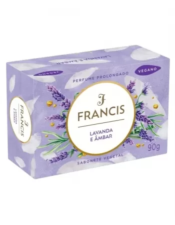 SABONETE BARRA VEGETAL LAVANDA E ÂMBAR 90G FRANCIS