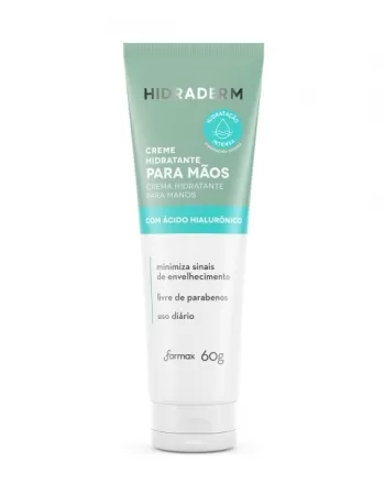 CREME P/ MAOS ACIDO HIALURONICO HIDRADERM 60G FARMAX