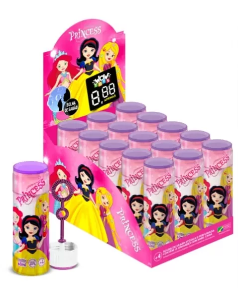 BOLHA DE SABAO 60ML TEMA PRINCESAS BR FESTAS