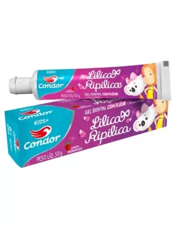 GEL DENTAL LILICA RIPILICA 50G C/ FLUOR 6 ANOS+ REF3511 CONDOR