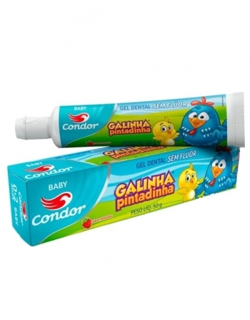 GEL DENTAL GALINHA PINTADINHA 50G S/FLUOR 0-2 ANOS REF3513 CONDOR