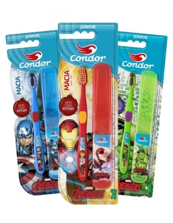 ESCOVA DENTAL VINGADORES C/ ESTOJO MACIA REF3160-0 CONDOR