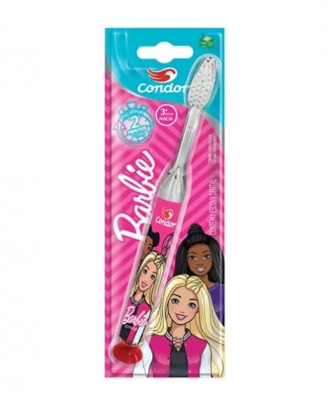 ESCOVA DENTAL INFANTIL C/ LED BARBIE REF 3176-0 CONDOR