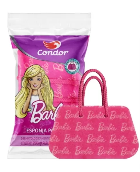 ESPONJA P/ BANHO INFANTIL BOLSA BARBIE REF 8303 CONDOR